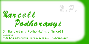 marcell podhoranyi business card